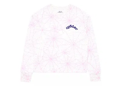 Pre-owned Sp5der Men's  Aop Thermal Long Sleeve T-shirt In Pink