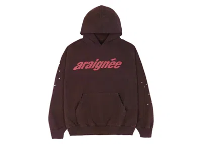 Pre-owned Sp5der Men's  Araignee Hoodie In Brown