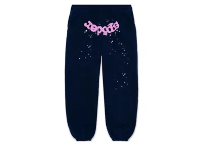 Pre-owned Sp5der Men's  Atlanta Sweatpants In Navy Blue