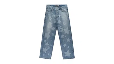 Pre-owned Sp5der Men's  Beluga Denim In Light Blue Wash