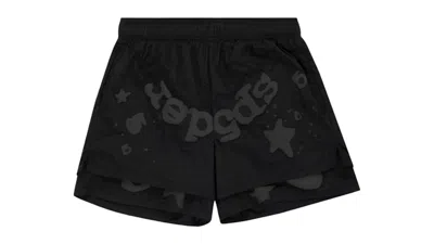 Pre-owned Sp5der Men's  Beluga Double Layer Short In Black