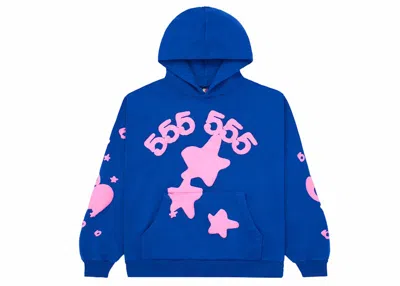 Pre-owned Sp5der Men's  Beluga Hoodie In Blue