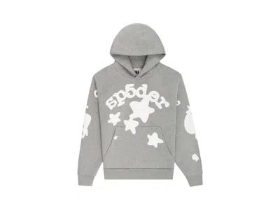 Pre-owned Sp5der Men's  Beluga Hoodie In Dark Grey Heather