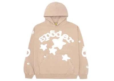 Pre-owned Sp5der Men's  Beluga Hoodie In Sand