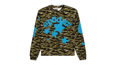 Pre-owned Sp5der Men's  Beluga Longsleeve In Tiger Camo In Multi