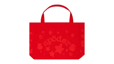 Pre-owned Sp5der Men's  Beluga Oversized Tote In Red