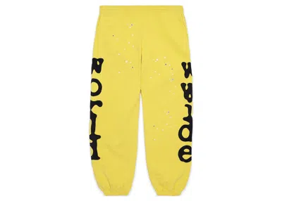 Pre-owned Sp5der Men's  Beluga Sweatpants In Gold