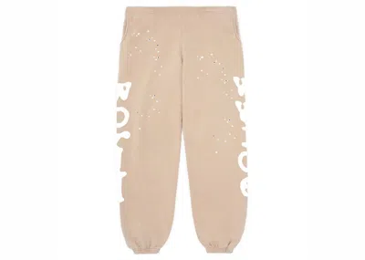 Pre-owned Sp5der Men's  Beluga Sweatpants In Sand