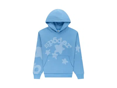 Pre-owned Sp5der Men's  Beluga V2 Hoodie In Dusty Blue