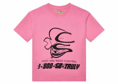 Pre-owned Sp5der Men's  Bite! Tee Shirt In Pink
