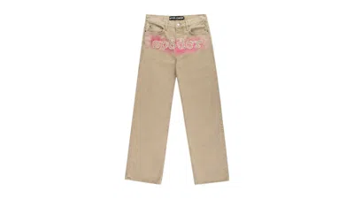 Pre-owned Sp5der Men's  Canvas Work Pant In Tan In Brown
