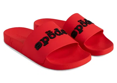 Pre-owned Sp5der Men's  Enzo Slide Sneakers In Red