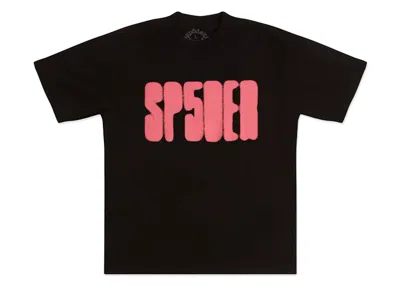 Pre-owned Sp5der Men's  Focused Logo Tee Shirt In Black