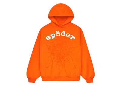 Pre-owned Sp5der Men's  Legacy Hoodie In Orange