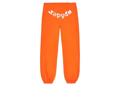 Pre-owned Sp5der Men's  Legacy Sweatpant In Orange