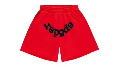 Pre-owned Sp5der Men's  Og Studded Sweatshort In Red