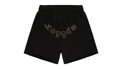 Pre-owned Sp5der Men's  Og Web V2 Phantom Sweatshort In Black