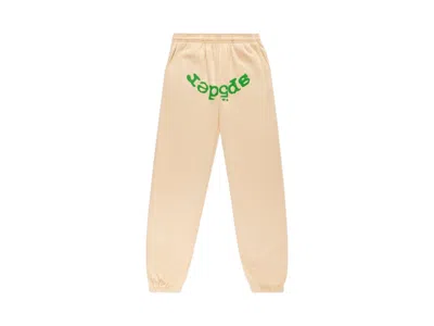 Pre-owned Sp5der Men's  Og Web V2 Sweatpant In Cream In White