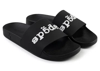 Pre-owned Sp5der Men's  Onyx Slide Sneakers In Black