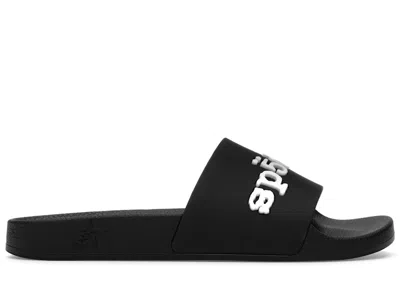 Pre-owned Sp5der Men's  Onyx Slide Sneakers In Black
