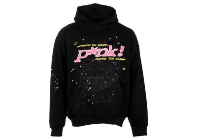 Pre-owned Sp5der Men's  P*nk Hoodie In Black