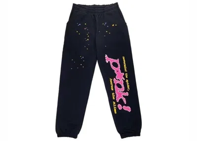 Pre-owned Sp5der Men's  P*nk Sweatpants In Black