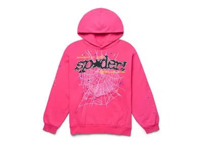 Pre-owned Sp5der Men's  P*nk V2 Hoodie In Pink