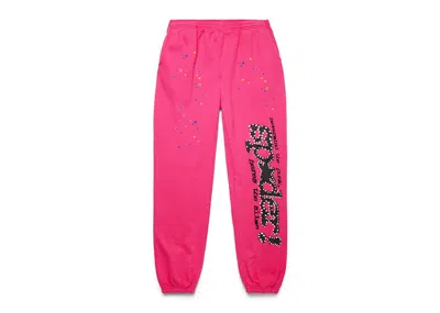 Pre-owned Sp5der Men's  P*nk V2 Sweatpant In Pink