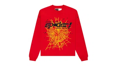 Pre-owned Sp5der Men's  Punk V2 Longsleeve In Red