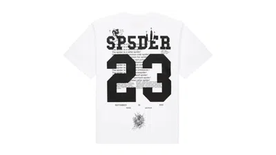 Pre-owned Sp5der Men's  Pyrex Tee Shirt In White