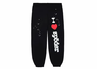 Pre-owned Sp5der Men's  Souvenir Sp5 Sweatpants In Black