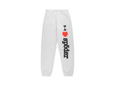 Pre-owned Sp5der Men's  Souvenir Sweatpant In Heather Grey