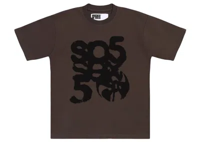 Pre-owned Sp5der Men's  Sp5 Sex Tee Shirt In Brown