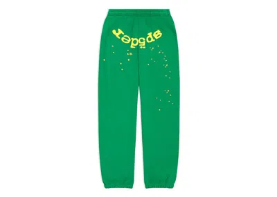 Pre-owned Sp5der Men's  Star Og Web V2 Sweatpant In Slime Green