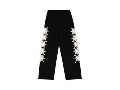 Pre-owned Sp5der Men's  Stone Sweatpant In Black