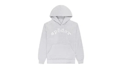 Pre-owned Sp5der Men's  Vvs Hoodie In Heather Grey In Gray
