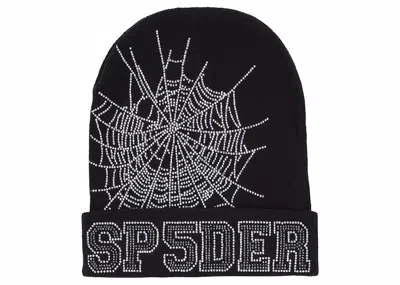Pre-owned Sp5der Men's  Web Beanie In Black