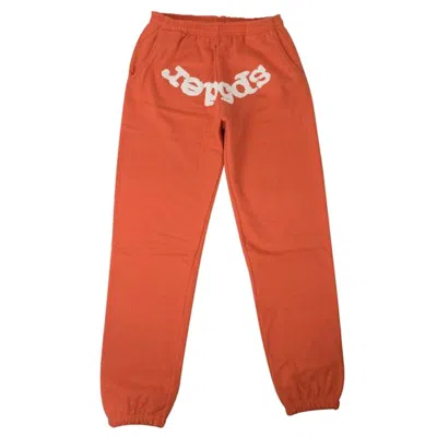 Pre-owned Sp5der Men's  Websuit Sweatpant In Orange