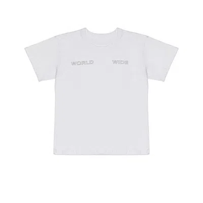 Pre-owned Sp5der Men's  Wide T-shirt In White