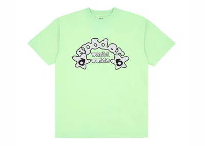 Pre-owned Sp5der Men's  Worldwide Tee Shirt In Slime Green