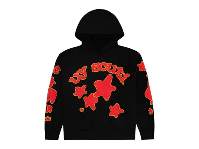 Pre-owned Sp5der Men's  X Uy Scuti Hoodie In Black/red In Multi