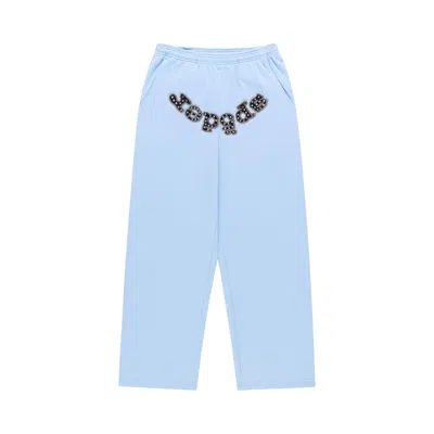 Pre-owned Sp5der Mixed Stone Og Logo Sweatpant 'rock Blue' | Men's Size Xl