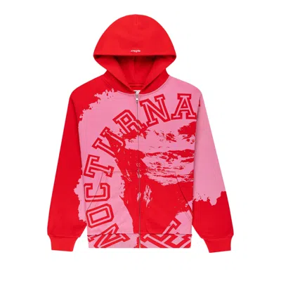 Pre-owned Sp5der Nocturnal Zip Hoodie 'red' | Men's Size M