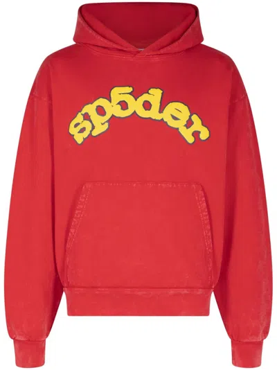 Sp5der Og Logo Hoodie In Red