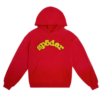 Pre-owned Sp5der Og Logo Hoodie 'red' | Men's Size Xxl