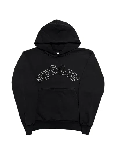Sp5der Og Logo Long-sleeve Hoodie In Black