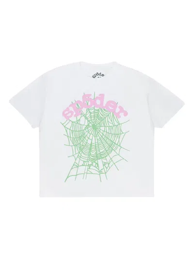 Sp5der Og Web Candy T-shirt In White