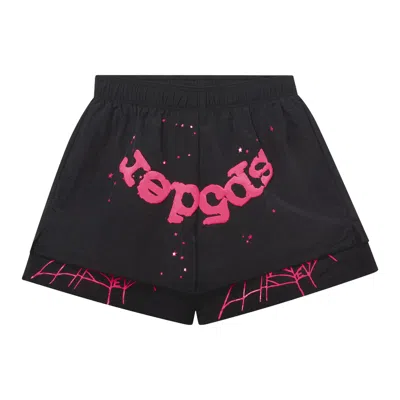 Pre-owned Sp5der Og Web Double Layer Short 'black' | Men's Size M
