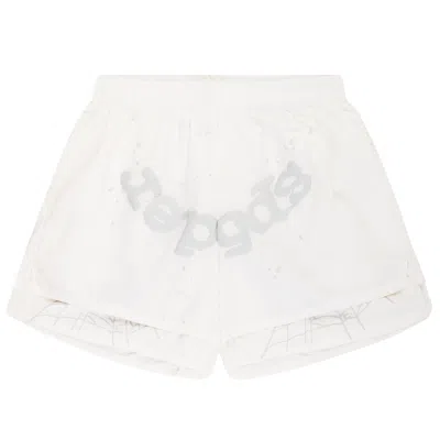 Pre-owned Sp5der Og Web Double Layer Short 'white' | Men's Size M