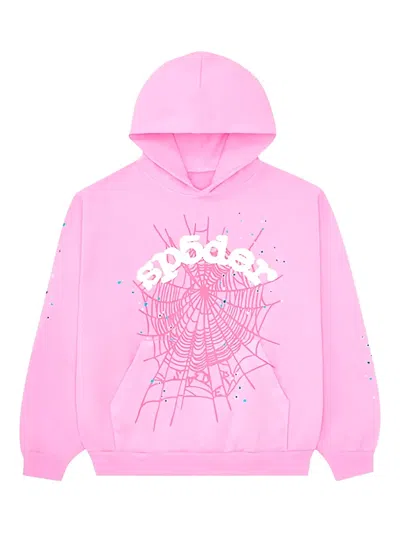 Sp5der Og Web Hoodie In Pink